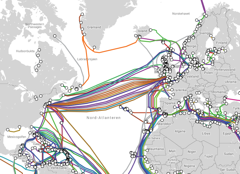Undersjøiske internettkabler