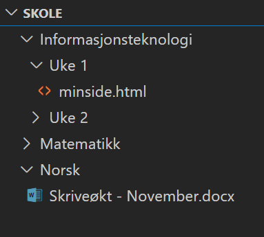 Bilde: Navigasjon i VS-Code